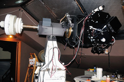 Il telescopio nella posizione di park