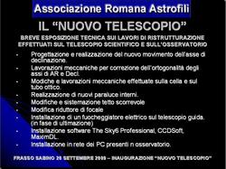 presentazione del nuovo telescopio