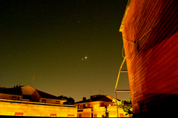 Tripla congiunzione ripresa con una compatta