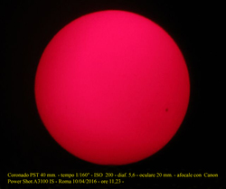 Macchia Solare del 10 aprile 2016