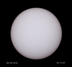 Transito di Mercurio sul Sole del 9 maggio 2016 ripreso da Franco Sofra
