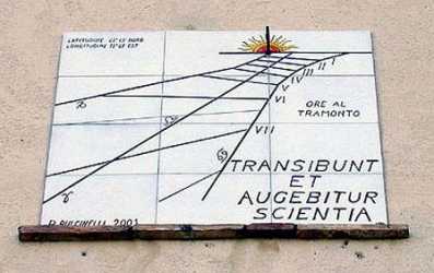 la meridiana ideata da Bruno Pulcinelli